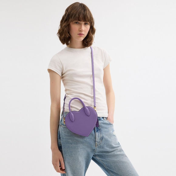NWT Gorgeous COACH Light Purple Heart Bag CBF53 |Pride Collection 💜 🌈 - Picture 12 of 16